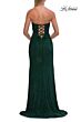 La Femme 33383 Royal Blue Faux Wrap Hotfix Dress