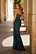La Femme 33396 Emerald Green High Slit Strapless Dress