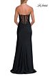 La Femme 33396 Emerald Green High Slit Strapless Dress