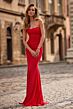 La Femme 33403 Red Fitted Sweetheart Neckline Dress