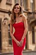 La Femme 33403 Red Fitted Sweetheart Neckline Dress
