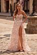 La Femme 33409 Multicolor Floral with Pocket Dress