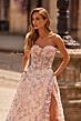 La Femme 33409 Multicolor Floral with Pocket Dress