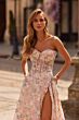 La Femme 33409 Multicolor Floral with Pocket Dress