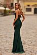 La Femme 33415 Emerald Green Ruched Strapless Dress