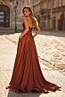 La Femme 33417 Copper Strapless with Pocket Dress