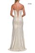 La Femme 33418 Mocha Metallic Strapless Dress