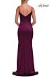 La Femme 33421 Navy Spaghetti Strap Satin Dress