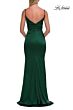 La Femme 33421 Navy Spaghetti Strap Satin Dress