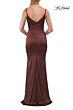 La Femme 33421 Navy Spaghetti Strap Satin Dress