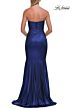 La Femme 33424 Purple Sweep Train Metallic Dress