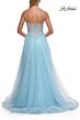 La Femme 33436 Marine Blue Spaghetti Strap Sweetheart Neckline Dress