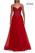 La Femme 33436 Marine Blue Spaghetti Strap Sweetheart Neckline Dress