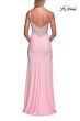 La Femme 33439 Royal Blue Spaghetti Strap High Slit Dress