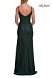 La Femme 33442 Black Spaghetti Strap High Slit Dress