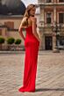 La Femme 33445 Bright Red Sweetheart Neck Strapless Dress