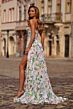 La Femme 33450 Multicolor Floral Strapless Dress