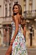 La Femme 33450 Multicolor Floral Strapless Dress