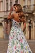 La Femme 33450 Multicolor Floral Strapless Dress