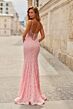 La Femme 33452 Baby Pink Spaghetti Strap Dress