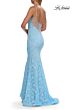 La Femme 33452 Baby Pink Spaghetti Strap Dress