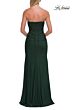 La Femme 33465 Black Slit Skirt Strapless Dress
