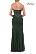 La Femme 33472 Black Slit Skirt Fitted Dress