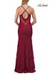 La Femme 33473 Marine Blue High Slit Dress