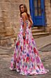 La Femme 33487 Multicolor Floral with Pocket Dress