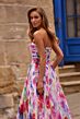 La Femme 33487 Multicolor Floral with Pocket Dress
