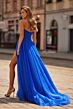 La Femme 33488 Royal Blue A-line Sweetheart Neckline Dress