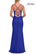 La Femme 33489 Wine Red Spaghetti Strap Dress