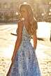 La Femme 33502 Multicolor A-line with Pocket Dress