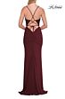 La Femme 33504 Indigo Sweetheart Neckline Lace-Up Dress