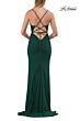La Femme 33504 Indigo Sweetheart Neckline Lace-Up Dress