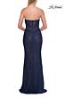 La Femme 33518 Fitted Sweetheart Neckline Black Dress