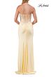 La Femme 33526 Navy Blue High Slit Strapless Dress
