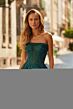 La Femme 33528 Dark Emerald High Slit Strapless Dress