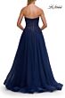 La Femme 33528 Dark Emerald High Slit Strapless Dress