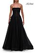 La Femme 33528 Dark Emerald High Slit Strapless Dress