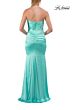 La Femme 33531 Dark Berry Satin Strapless Dress