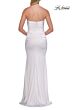 La Femme 33531 Dark Berry Satin Strapless Dress