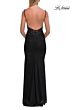 La Femme 33560 Dark Emerald Spaghetti Strap Backless Dress