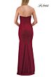 La Femme 33601 Dark Emerald Fitted Mesh and Lace Dress