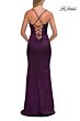 La Femme 33611 Dark Teal Empire Waist Dress