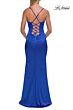 La Femme 33611 Dark Teal Empire Waist Dress
