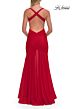 La Femme 33626 Navy Blue Ruched Dress