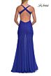La Femme 33626 Navy Blue Ruched Dress