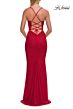 La Femme 33638 Royal Blue Sweetheart Neckline Lace-Up Dress