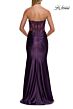 La Femme 33639 Bronze Basque Waist Strapless Dress